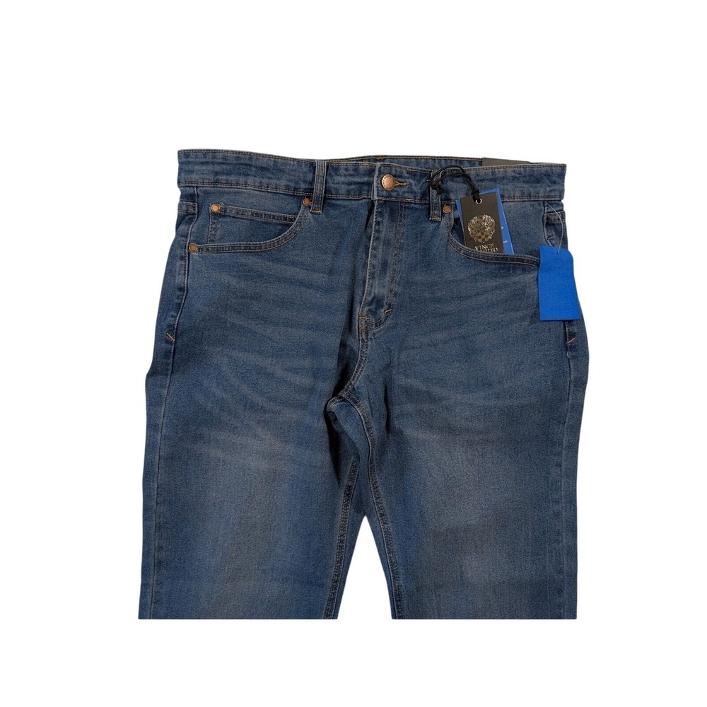 Vince Camuto Men Authentic Straight Hampton Leg Blue Wash Denim Jeans W34 L30